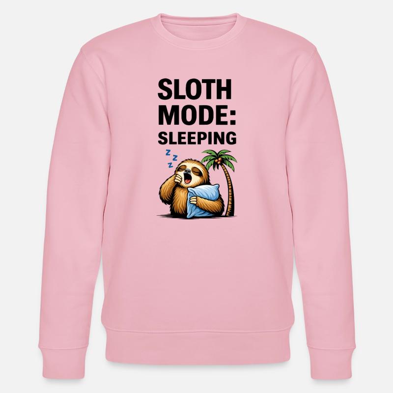 Søvnig Dovendyr Palmenat - Stanley/Stella økologisk unisex-sweatshirt CHANGER - lys rosa