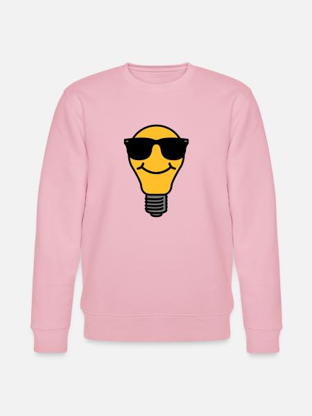 Lightbulb with sunglasses - Stanley/Stella CHANGER Unisex Organic Sweatshirt - cotton pink