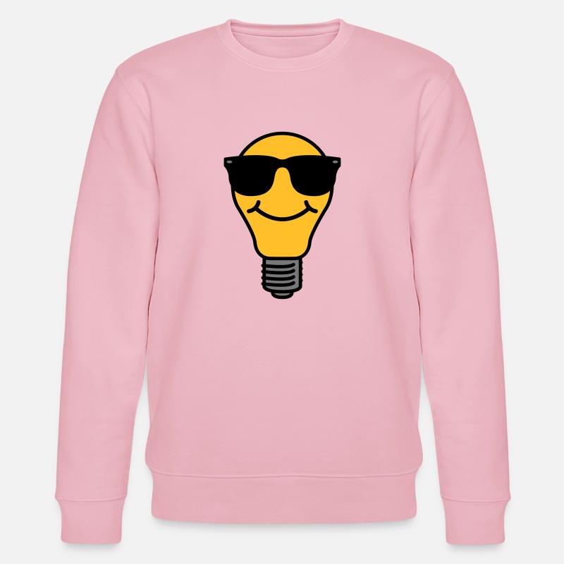 Lightbulb with sunglasses - Stanley/Stella CHANGER Unisex Organic Sweatshirt - cotton pink