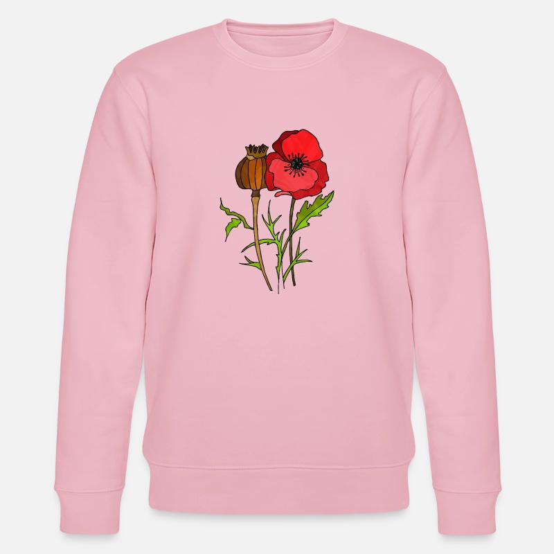 Blumen - Stanley/Stella Unisex Bio-Sweatshirt CHANGER  - Hellrosa