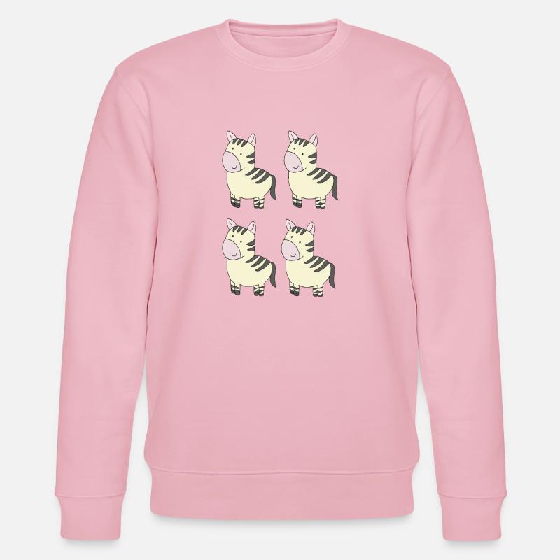 zebra zu viert - Stanley/Stella Unisex Bio-Sweatshirt CHANGER  - Hellrosa