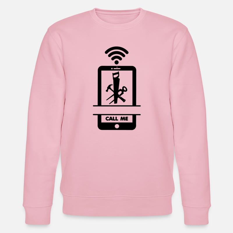 Rufen Sie mich an Telefon Tischler - Stanley/Stella Unisex Bio-Sweatshirt CHANGER - Hellrosa
