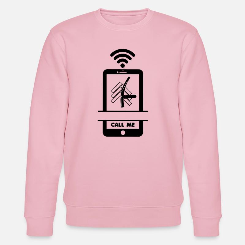 Anruf Telefonfertiger - Stanley/Stella Unisex Bio-Sweatshirt CHANGER  - Hellrosa