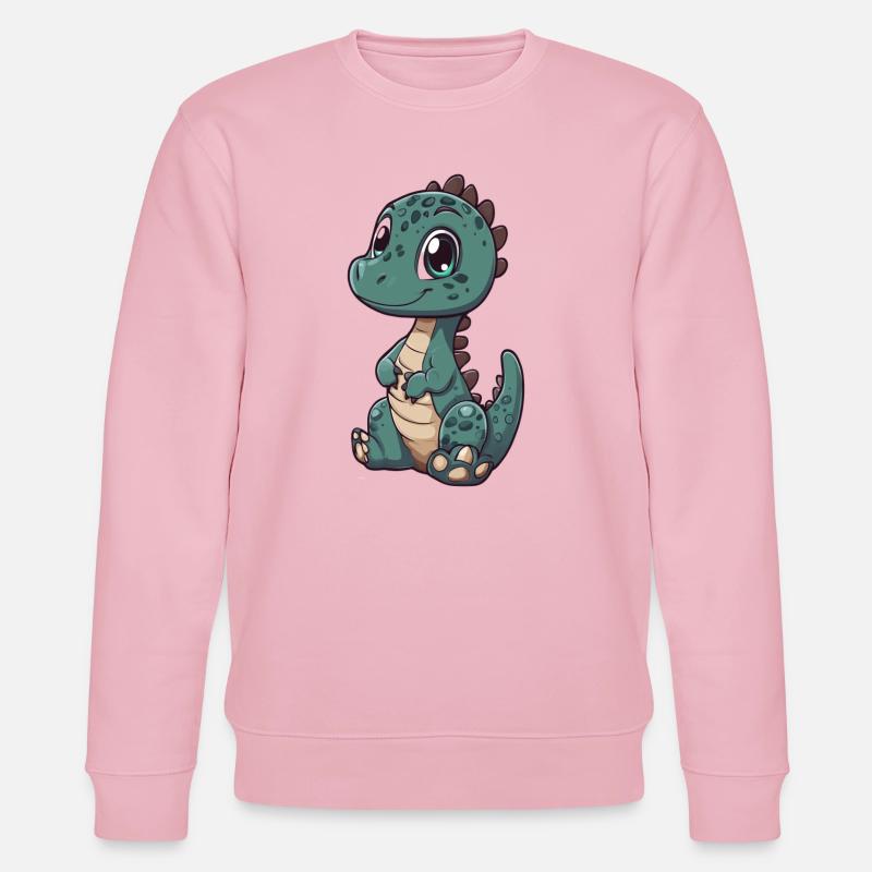 Dinosaurier - Stanley/Stella Unisex Bio-Sweatshirt CHANGER  - Hellrosa