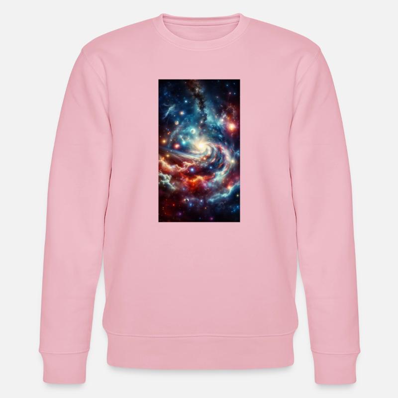 Kosmische Spirale: Sternennebel - Stanley/Stella Unisex Bio-Sweatshirt CHANGER  - Hellrosa