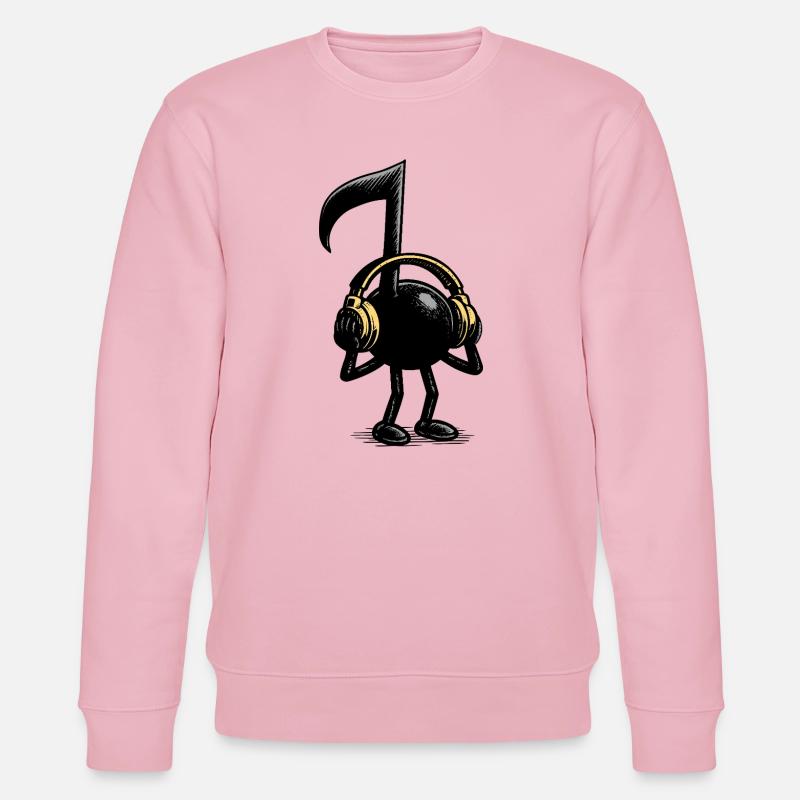 musical note - Stanley/Stella CHANGER Unisex Organic Sweatshirt - cotton pink