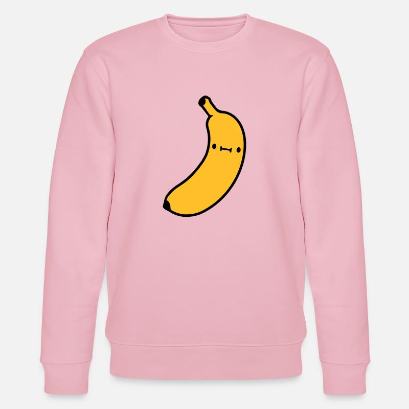 petite banane sucrée avec - Sweat bio CHANGER Stanley/Stella Unisexe - rose pâle