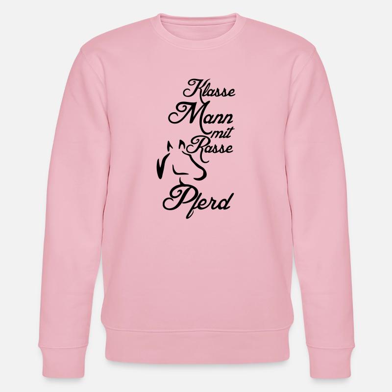 Klasse Mann - Rassepferd Geschenk - Stanley/Stella Unisex Bio-Sweatshirt CHANGER  - Hellrosa
