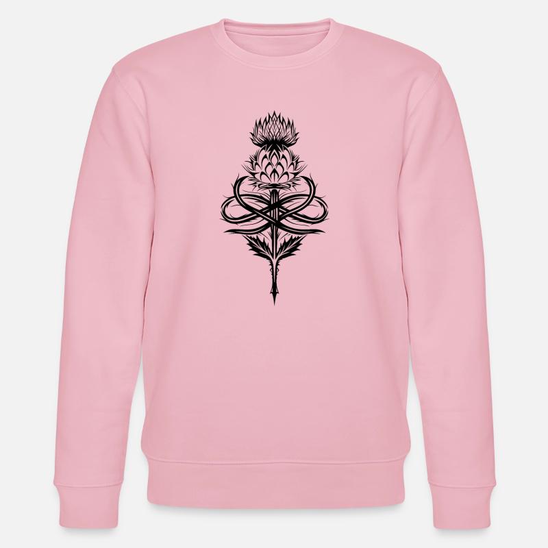 Distel Tribal mit Infinity Symbol - Stanley/Stella Unisex Bio-Sweatshirt CHANGER  - Hellrosa