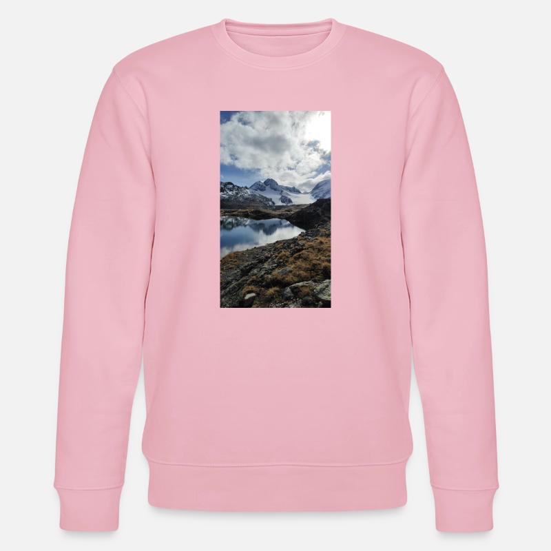 Schneebedeckte Berge - Stanley/Stella Unisex Bio-Sweatshirt CHANGER  - Hellrosa