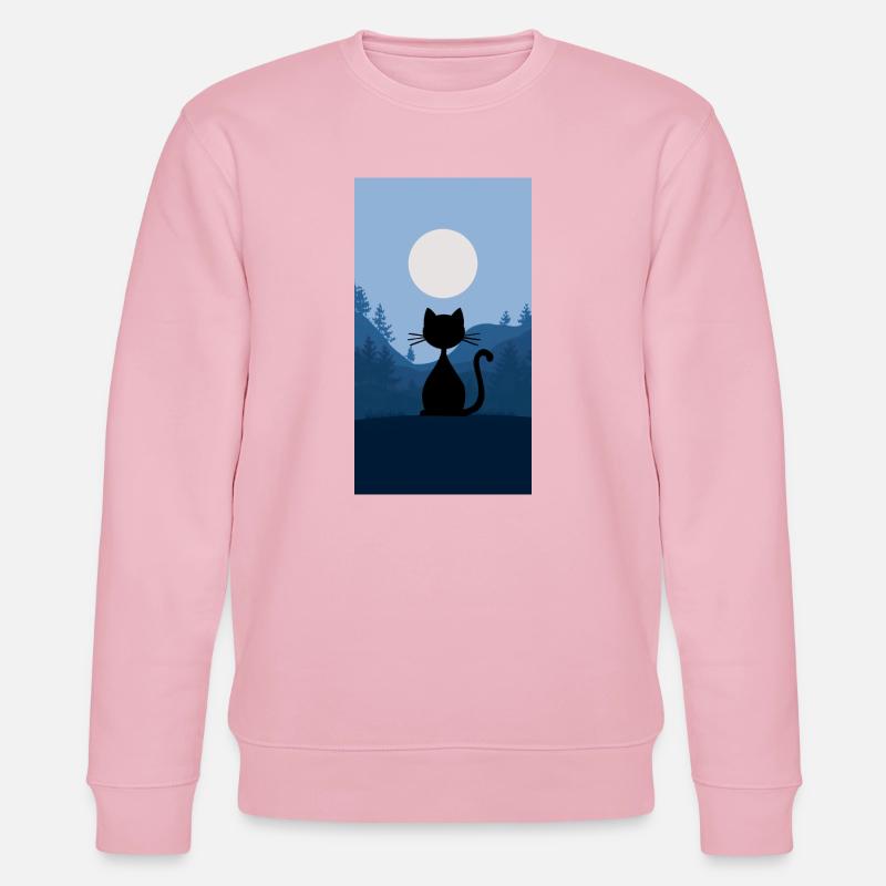 Chat au clair de lune - Sweat bio CHANGER Stanley/Stella Unisexe - rose pâle