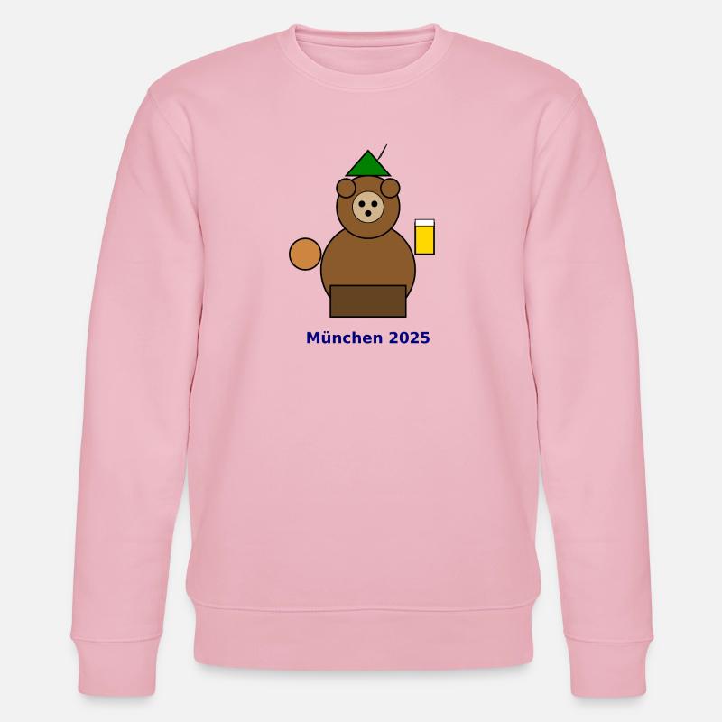 Münchner Bär 2025 Festdesign - Stanley/Stella Unisex Bio-Sweatshirt CHANGER  - Hellrosa