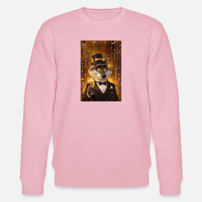 Eleganter Wolf am Abend - Stanley/Stella Unisex Bio-Sweatshirt CHANGER  - Hellrosa