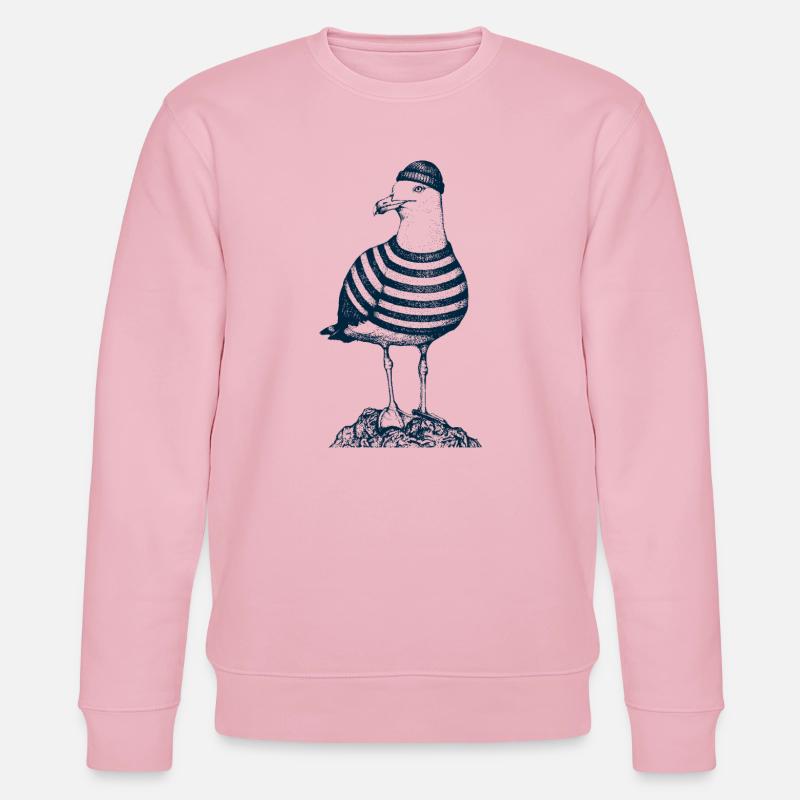 Möwe mit Pulli - Stanley/Stella Unisex Bio-Sweatshirt CHANGER  - Hellrosa