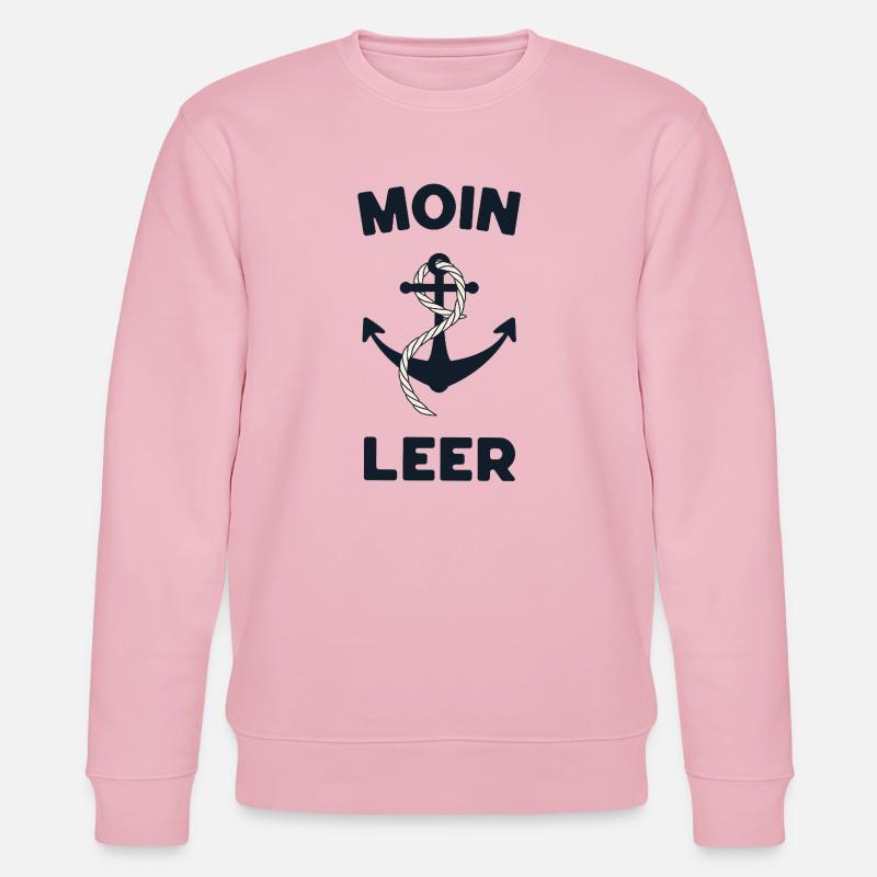 Moin Leer – Maritimes Anker-Design - Stanley/Stella Unisex Bio-Sweatshirt CHANGER  - Hellrosa