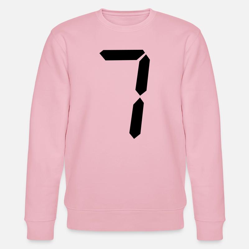 digitale_zahl_7- - Stanley/Stella Unisex Bio-Sweatshirt CHANGER  - Hellrosa