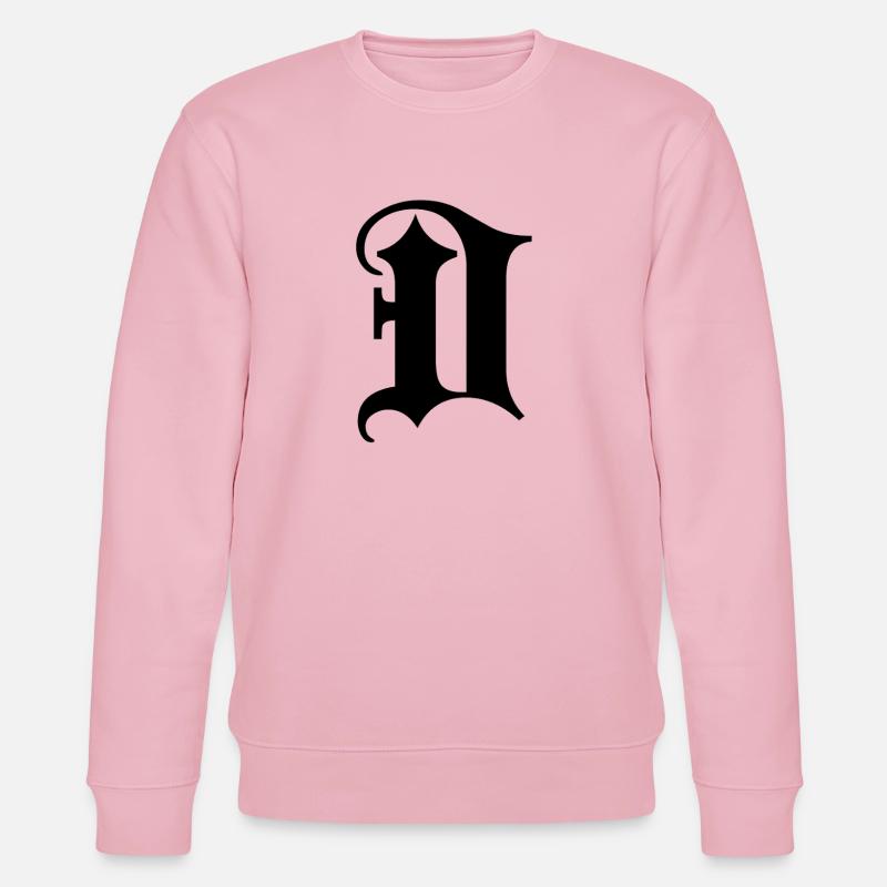 Typografie D-Monogramm-Buchstabe-Mosaik-Design T-Shirt - Stanley/Stella Unisex Bio-Sweatshirt CHANGER  - Hellrosa