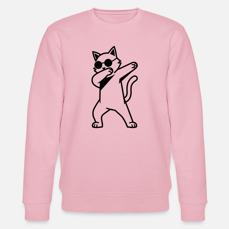 cat dab - Stanley/Stella CHANGER Unisex Organic Sweatshirt - cotton pink