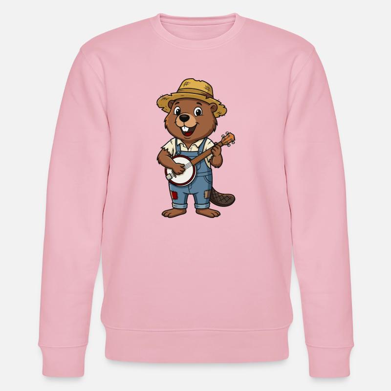 Biber mit Banjo - Stanley/Stella Unisex Bio-Sweatshirt CHANGER - Hellrosa