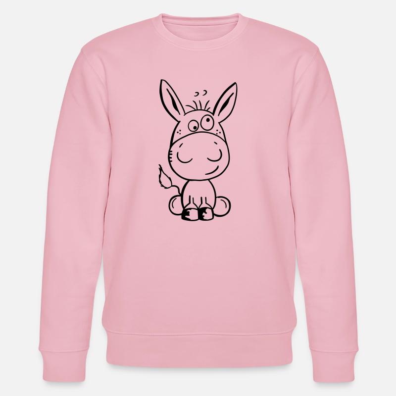 Eselchen Comic Tier - Tiere - Esel - Stanley/Stella Unisex Bio-Sweatshirt CHANGER  - Hellrosa