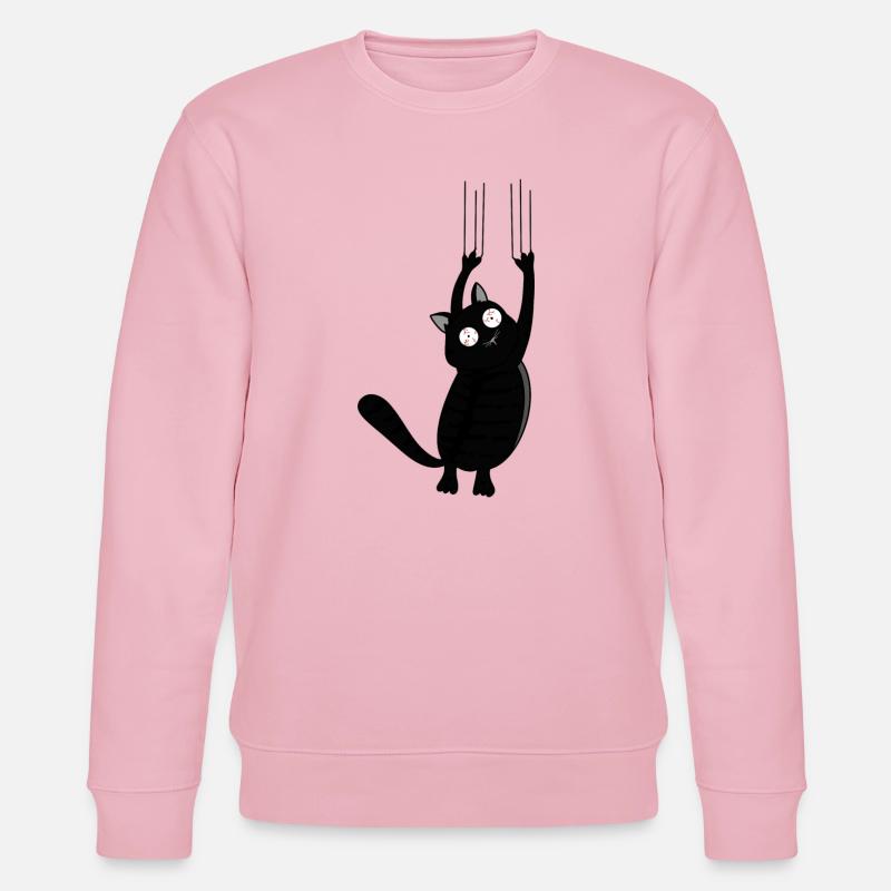 Panic Cat (Black Version) - Stanley/Stella Unisex Bio-Sweatshirt CHANGER  - Hellrosa