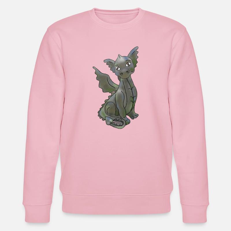 einfacher Drache - Stanley/Stella Unisex Bio-Sweatshirt CHANGER  - Hellrosa