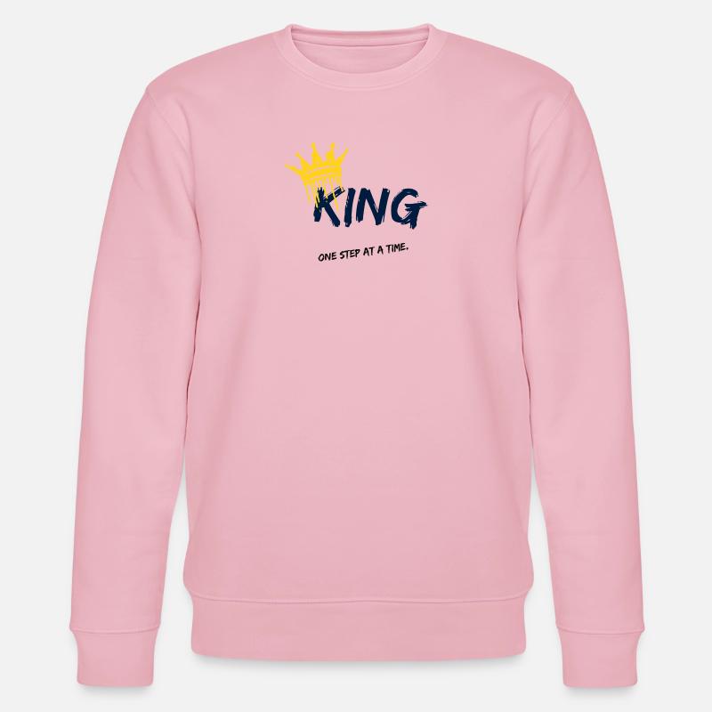 King Spray Krone Schwarz Blau - Stanley/Stella Unisex Bio-Sweatshirt CHANGER  - Hellrosa
