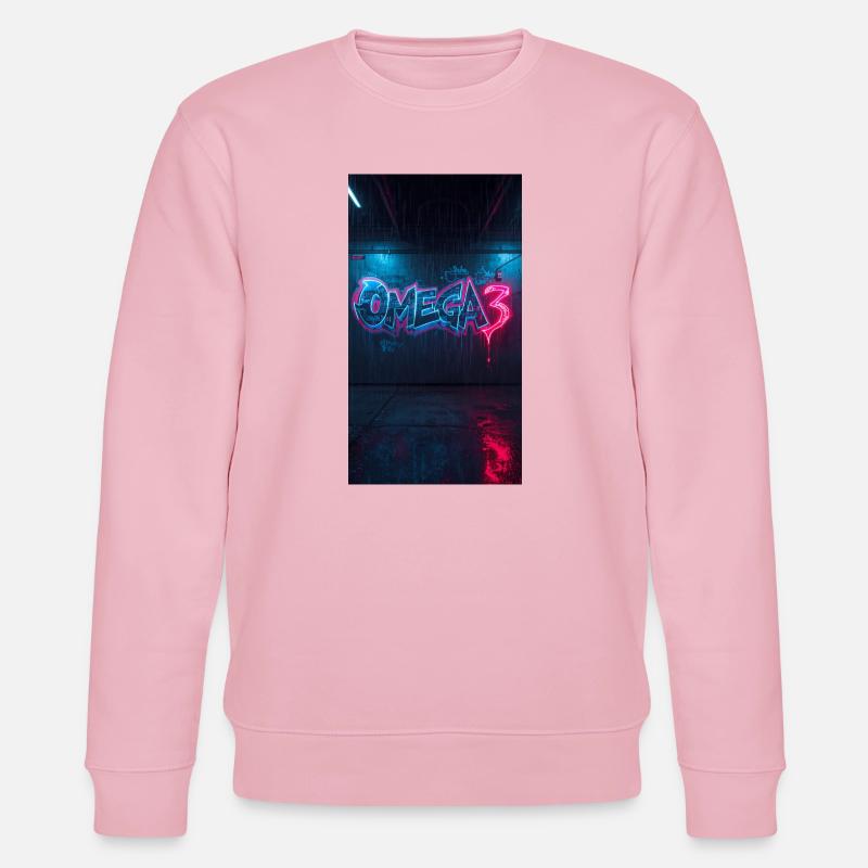 Graffiti néon Omega3 - Sweat bio CHANGER Stanley/Stella Unisexe - rose pâle