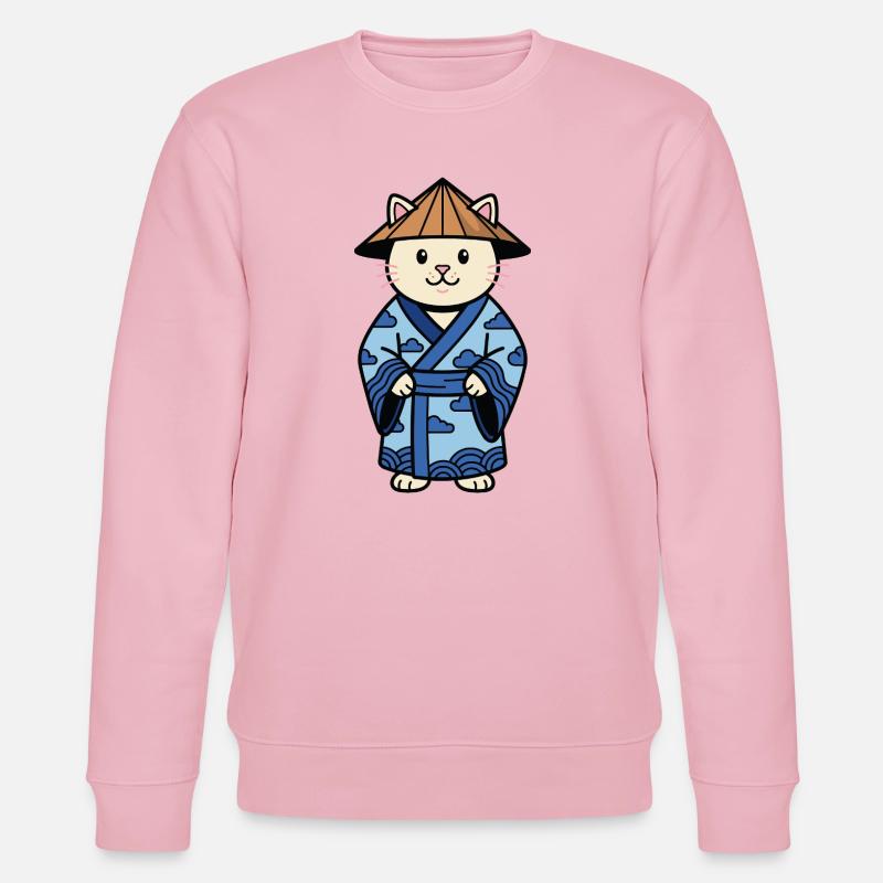 Chat de Chine mignon - Sweat bio CHANGER Stanley/Stella Unisexe - rose pâle