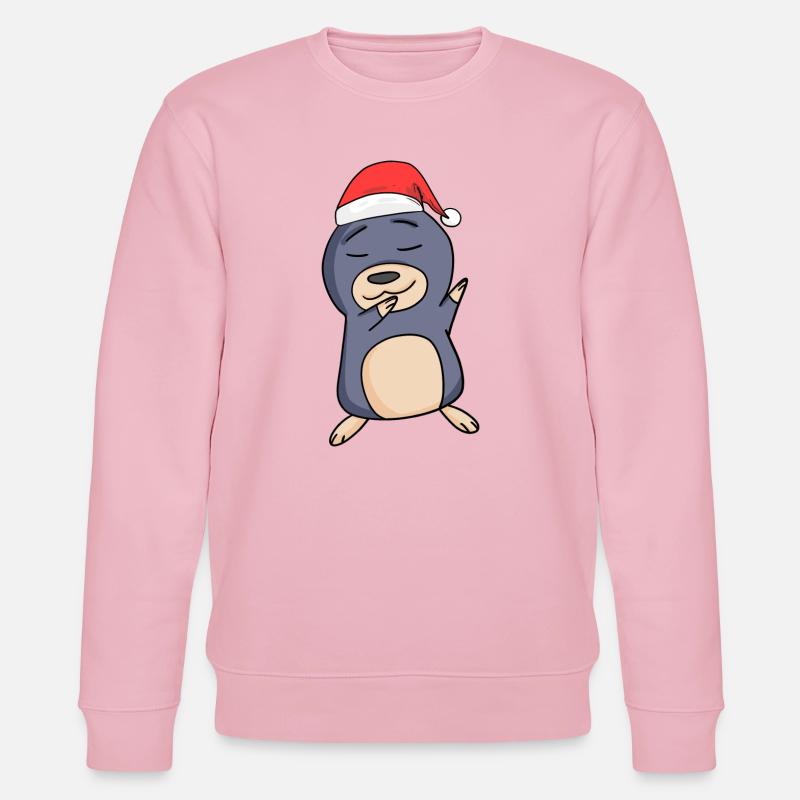 Maulwurf Weihnachten - Stanley/Stella Unisex Bio-Sweatshirt CHANGER  - Hellrosa