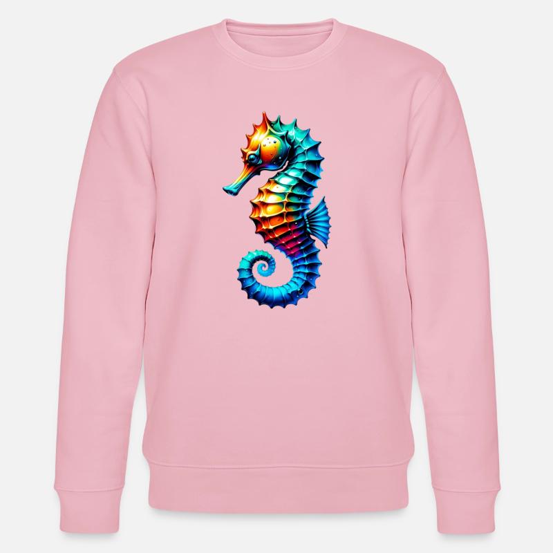 Seepferdchen - Stanley/Stella Unisex Bio-Sweatshirt CHANGER  - Hellrosa