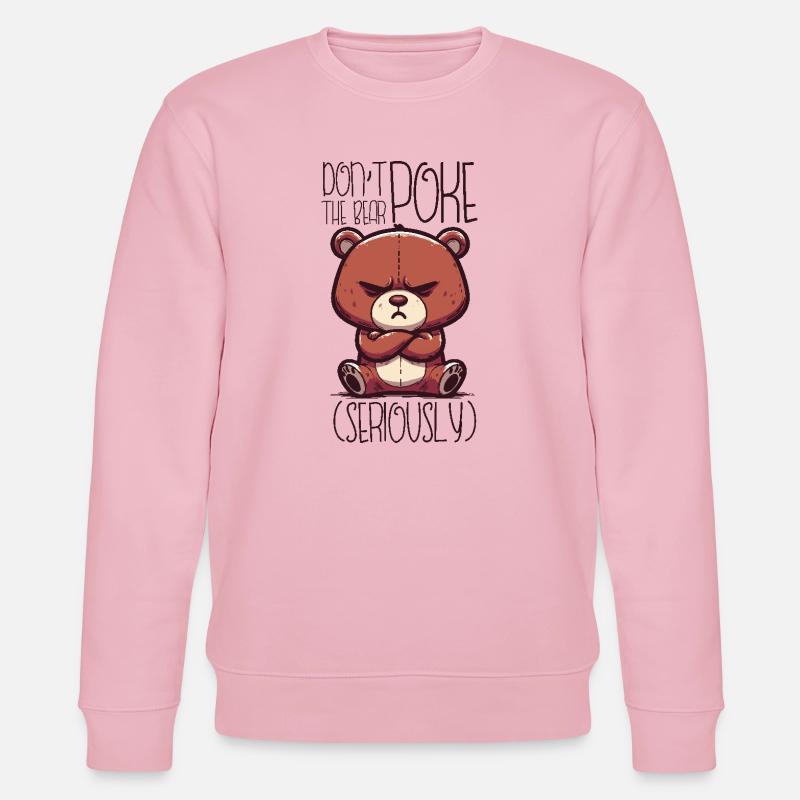 Serious Teddy - Stanley/Stella Unisex Bio-Sweatshirt CHANGER  - Hellrosa