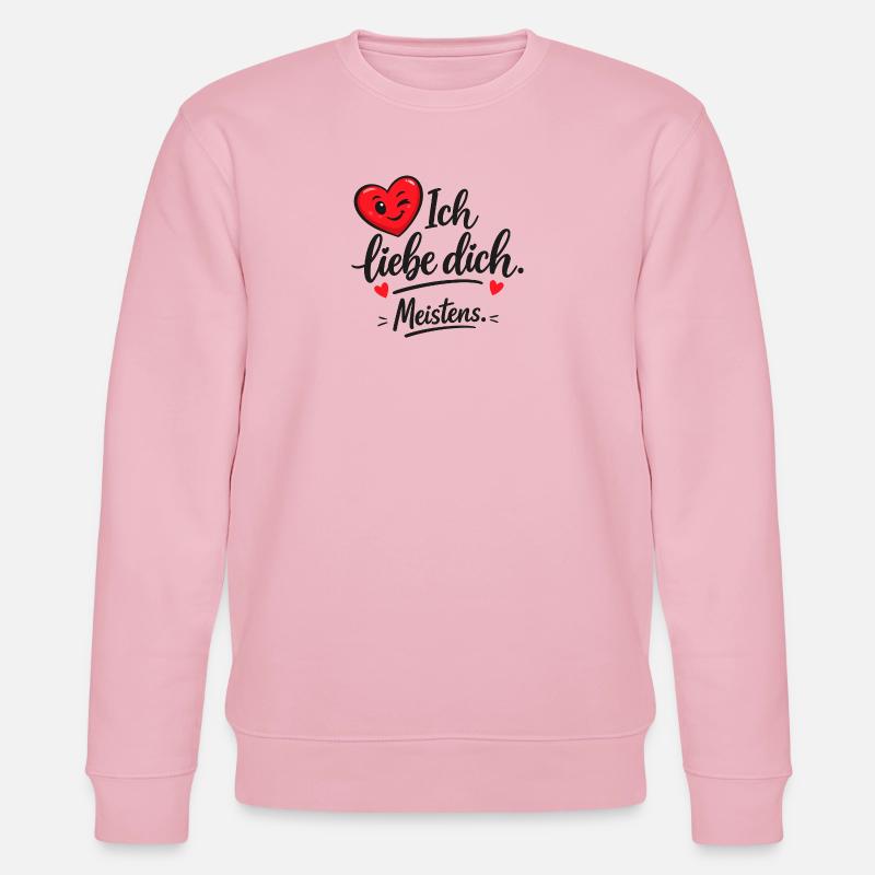Ich liebe dich meistens - Stanley/Stella Unisex Bio-Sweatshirt CHANGER  - Hellrosa