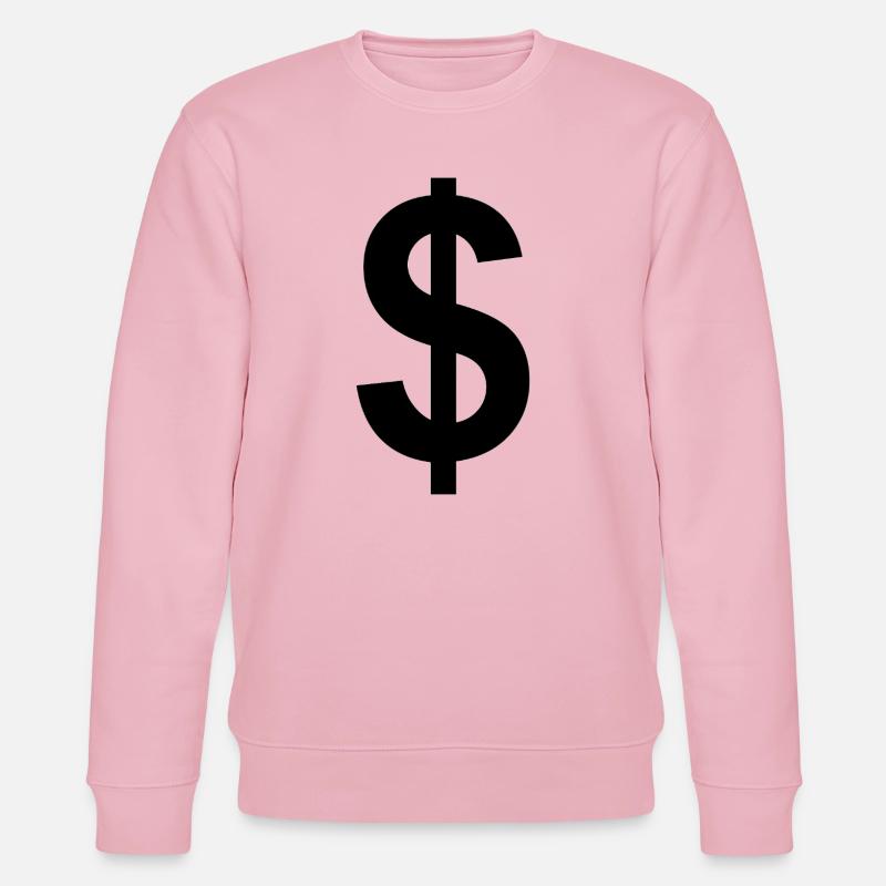 Dollarzeichen - Stanley/Stella Unisex Bio-Sweatshirt CHANGER - Hellrosa