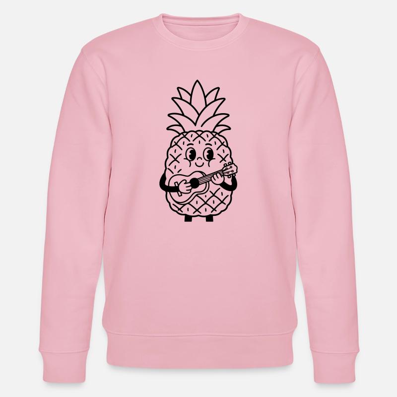 Ananas avec ukulélé - Sweat bio CHANGER Stanley/Stella Unisexe - rose pâle
