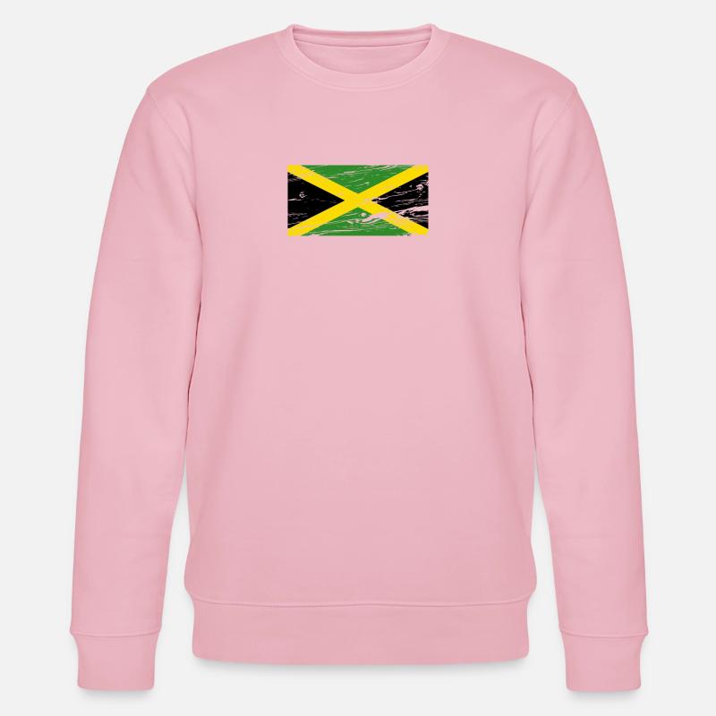 Jamaica Flagge - Stanley/Stella Unisex Bio-Sweatshirt CHANGER - Hellrosa