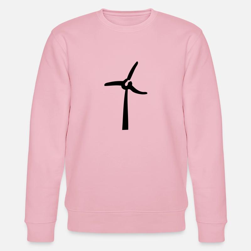 Windmill, éolienne, Windrad - Stanley/Stella Unisex Bio-Sweatshirt CHANGER  - Hellrosa