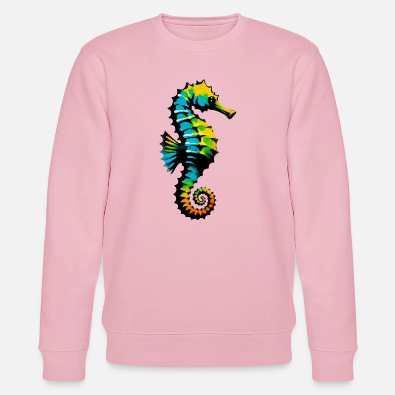 Seepferdchen - Stanley/Stella Unisex Bio-Sweatshirt CHANGER  - Hellrosa