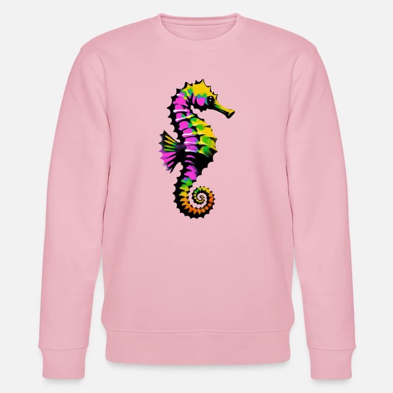 Seepferdchen - Stanley/Stella Unisex Bio-Sweatshirt CHANGER  - Hellrosa