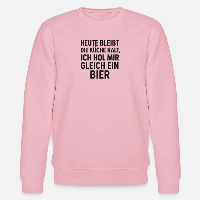 Bier Küchen Spruch - Stanley/Stella Unisex Bio-Sweatshirt CHANGER  - Hellrosa