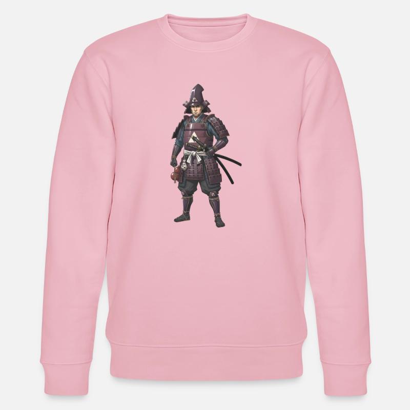 Lila gepanzerter Samurai Sengoku - Stanley/Stella Unisex Bio-Sweatshirt CHANGER  - Hellrosa