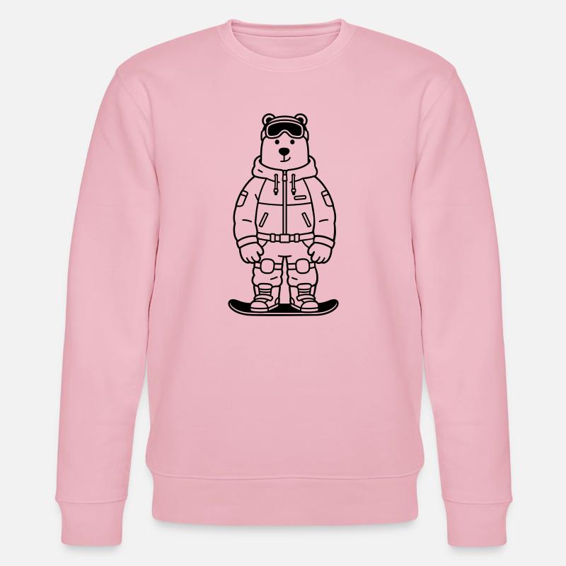 Bear Snowboarder - Sweat bio CHANGER Stanley/Stella Unisexe - rose pâle