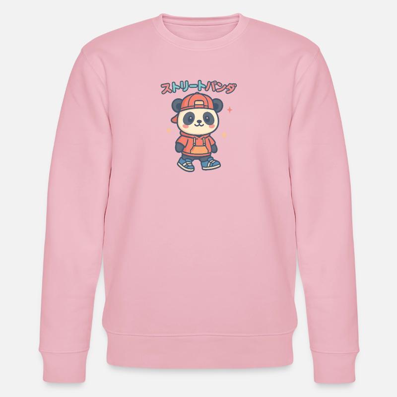 Street Panda Pullover Sweat à capuche - Sweat bio CHANGER Stanley/Stella Unisexe - rose pâle