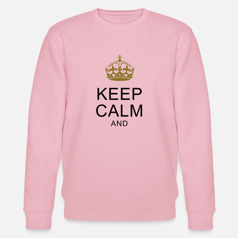KEEP-CALM-SHIRTS.com ... Dein Text ARIAL - Stanley/Stella Unisex Bio-Sweatshirt CHANGER  - Hellrosa
