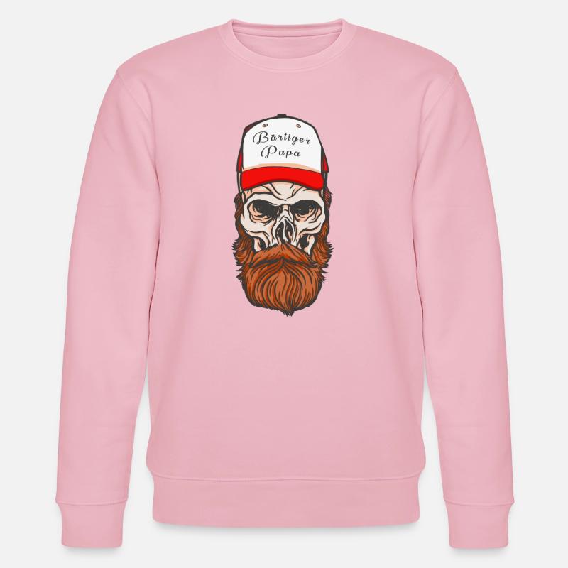 Bärtiger Papa - Stanley/Stella Unisex Bio-Sweatshirt CHANGER  - Hellrosa