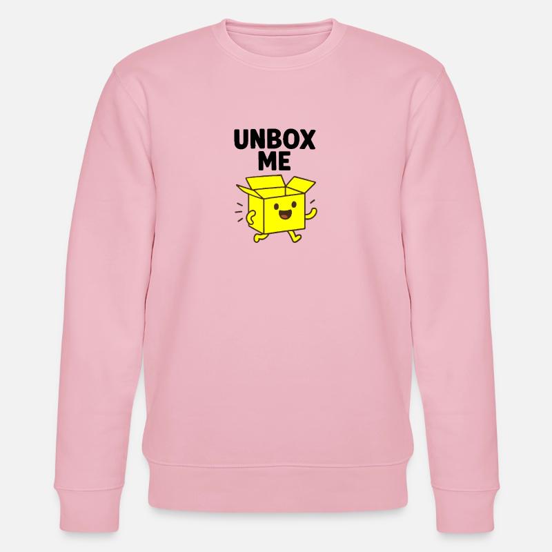 Fröhliche Box Charakter Illustration - Stanley/Stella Unisex Bio-Sweatshirt CHANGER  - Hellrosa