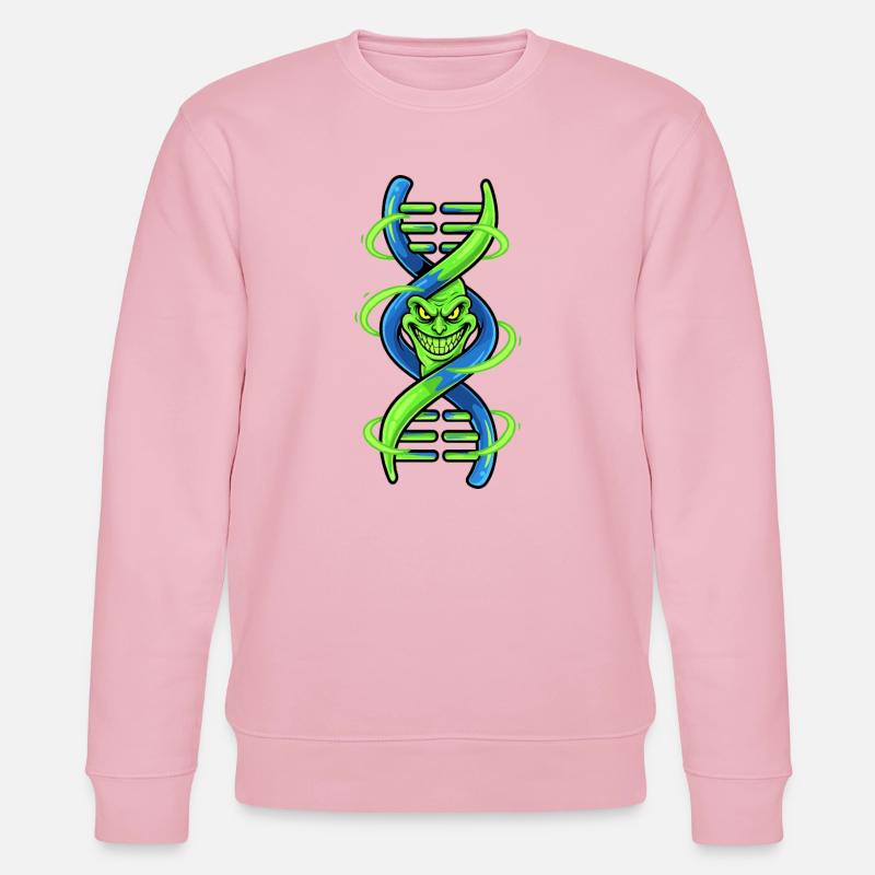 Dämonische DNA-Doppelhelix - Stanley/Stella Unisex Bio-Sweatshirt CHANGER  - Hellrosa