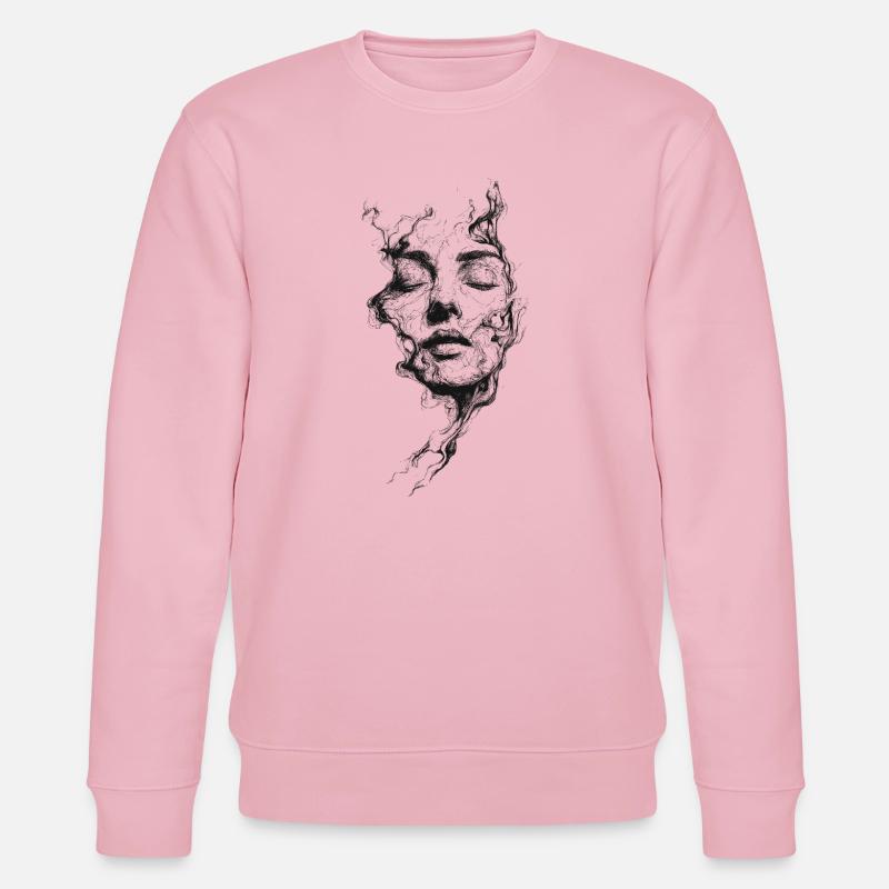 Graphisme d’art du sommeil - Sweat bio CHANGER Stanley/Stella Unisexe - rose pâle