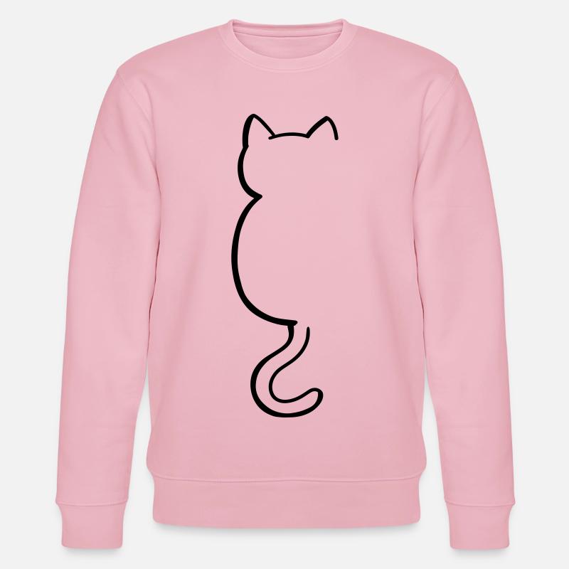 Cat silouette - Stanley/Stella CHANGER Unisex Organic Sweatshirt - cotton pink