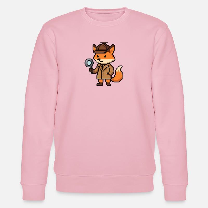 Pixel Detective Fox Design - Sweat bio CHANGER Stanley/Stella Unisexe - rose pâle